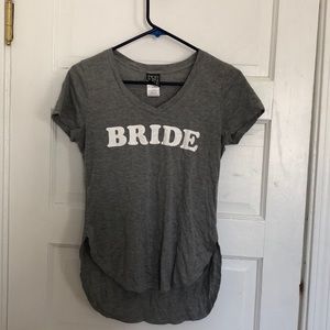 Cute grey bride / bridal t-shirt size small